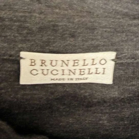 Brunello Cucinelli Monili Bead Cotton Stretch T-Shirt Dress Gray Made In Italy - Picture 6 of 13